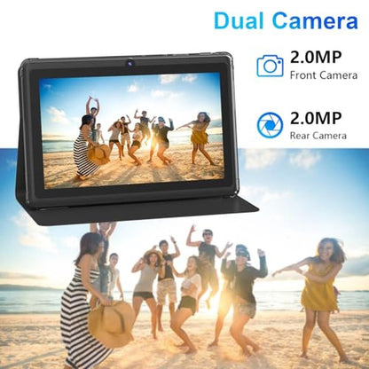 HOTTABLET Tablet: 7inch Android 14.0 with Protective Case – Close-up Detail