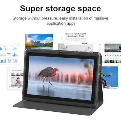 HOTTABLET Tablet: 7inch Android 14.0 with Protective Case – In Use