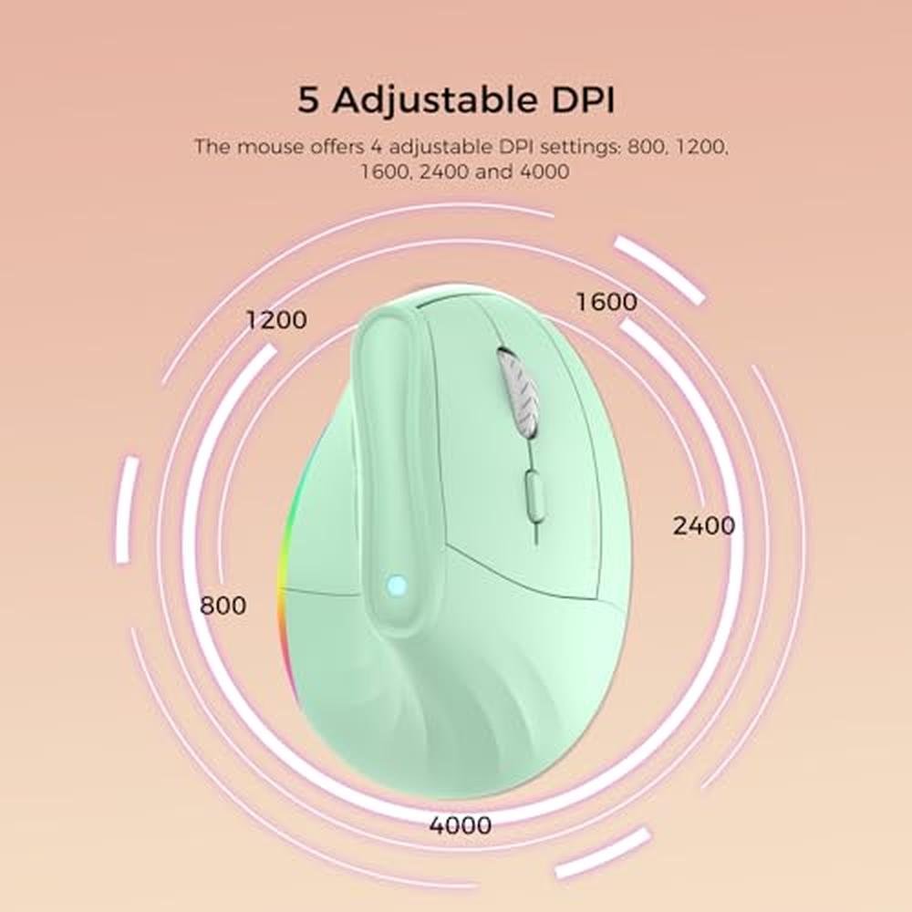 Ergonomic Excellence: KYSONA 57 Wireless Vertical Mouse – Side View