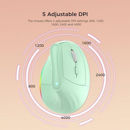 Ergonomic Excellence: KYSONA 57 Wireless Vertical Mouse – Side View