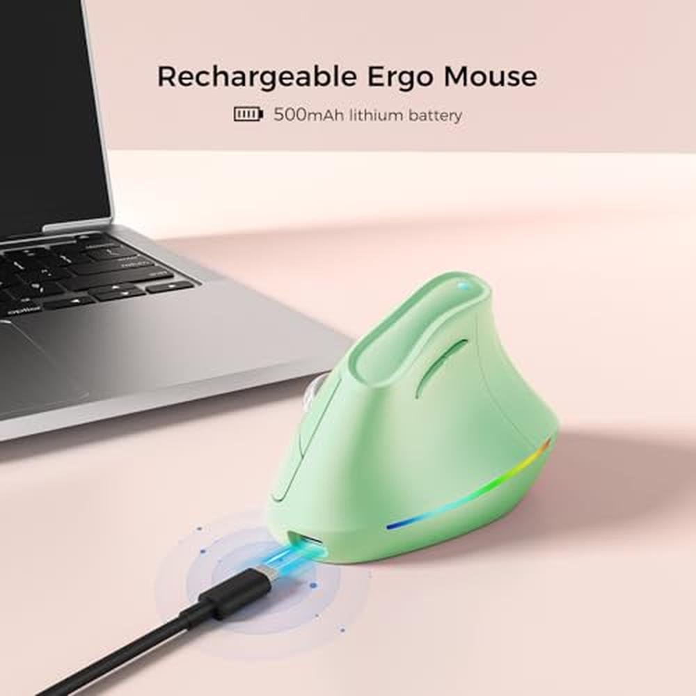 Ergonomic Excellence: KYSONA 57 Wireless Vertical Mouse – In Use