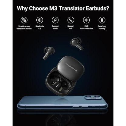 Earbuds Translation: XUPURTLK AI Translator Earbuds – Side View