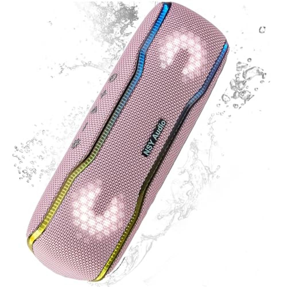 Pink Speaker: NSY Audio Pink Bluetooth Speaker IPX7 – Front View