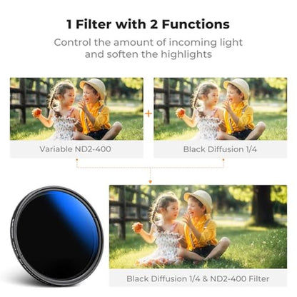 K&F Concept 72mm Variable ND2-400 Filter – Close-up Detail