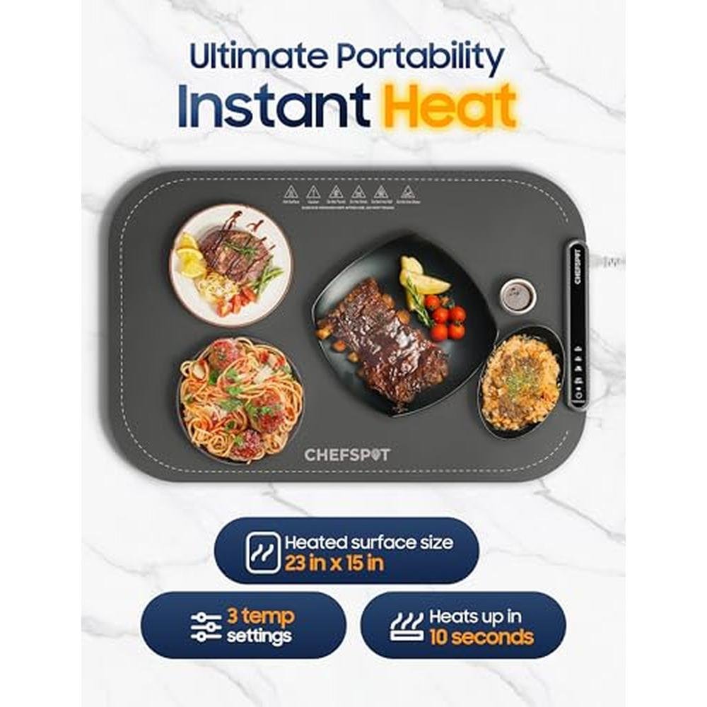 Chefspot Foldable Food Warming Mat – Side View