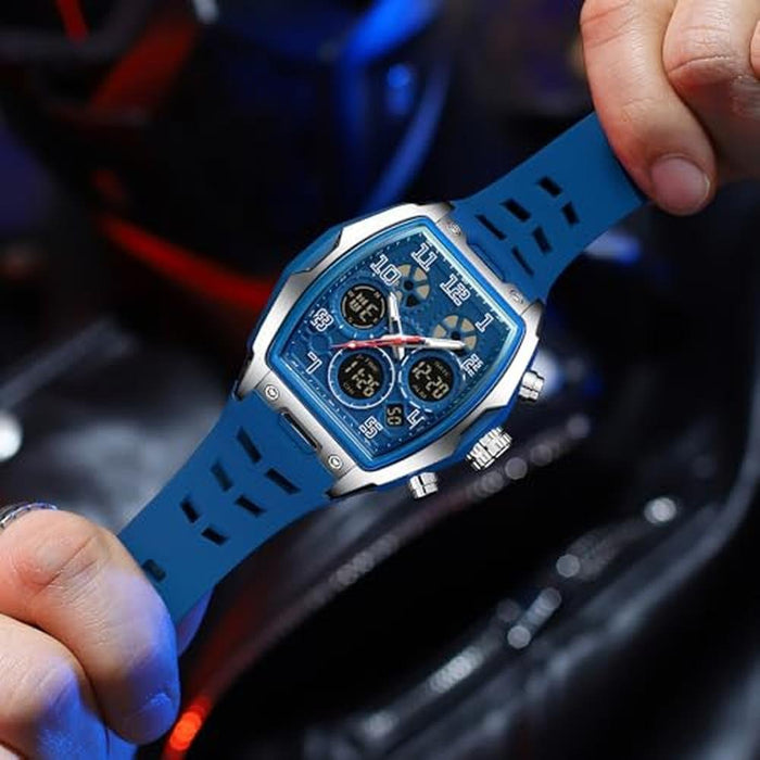 Fanmis Watch: FANMIS Men Fashion Hollow Unique Rectangle – Front View