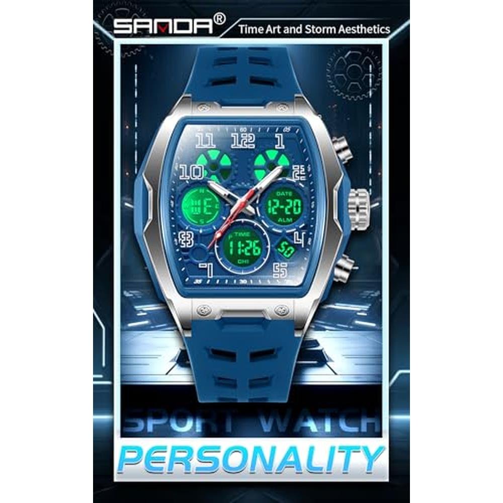 Fanmis Watch: FANMIS Men Fashion Hollow Unique Rectangle – Side View