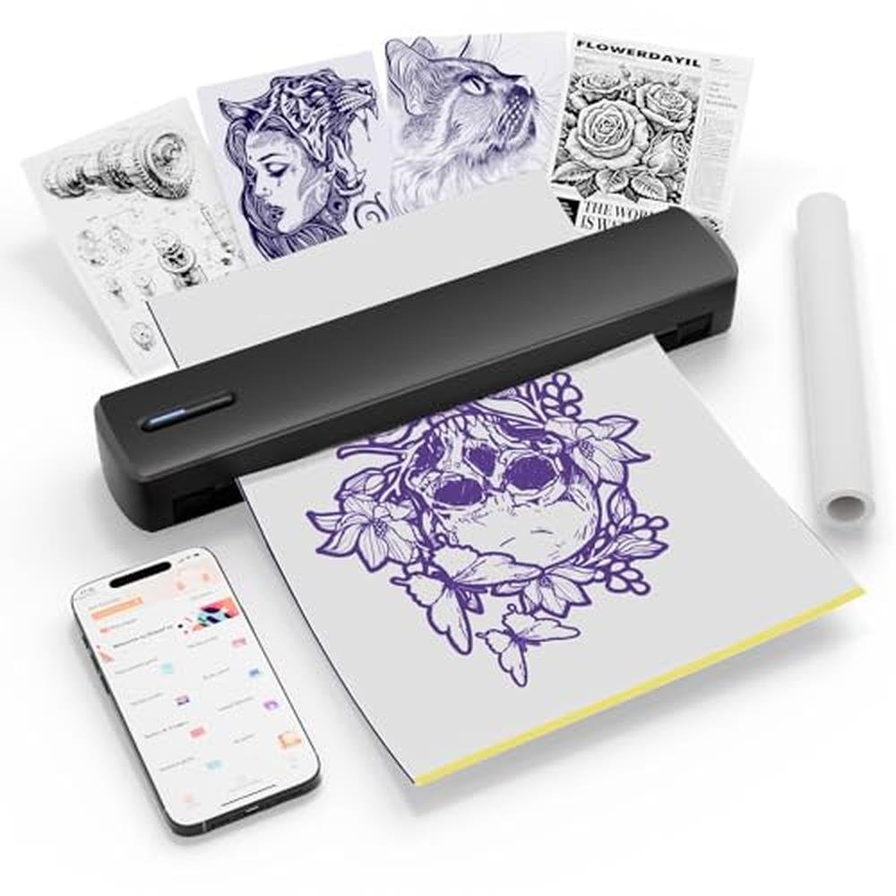 Tattoo Stencil: Portable Thermal Printer Wireless Bluetooth – Front View