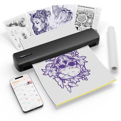 Tattoo Stencil: Portable Thermal Printer Wireless Bluetooth – Front View