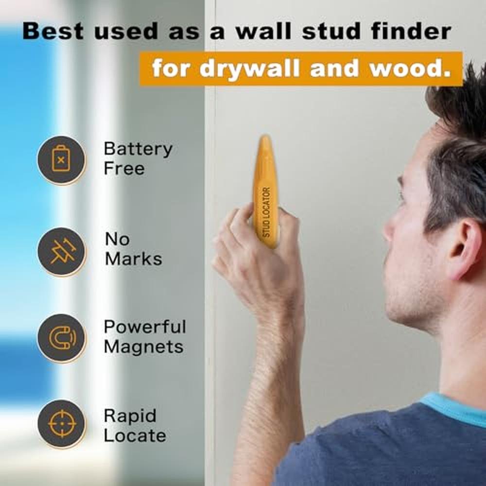 Stud Finder: 2 PCS Magnetic Stud Finder Easy to Use – Side View
