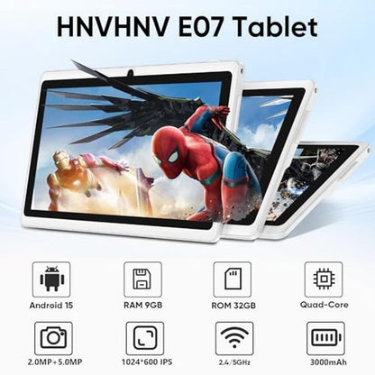 Tablet HNVHNV: Android 15 7-Inch Tablet 9GB RAM 32GB ROM – Side View