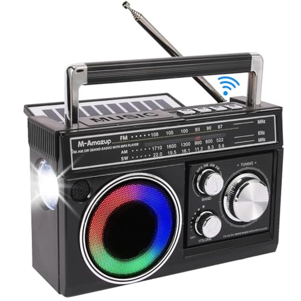 Portable Amazup: M-Amazup Radios Portable AM FM Retro – Front View