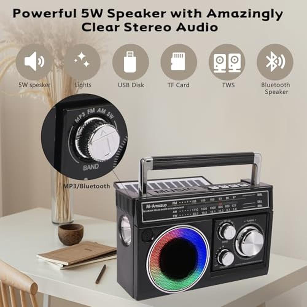 Portable Amazup: M-Amazup Radios Portable AM FM Retro – In Use