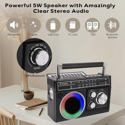 Portable Amazup: M-Amazup Radios Portable AM FM Retro – In Use