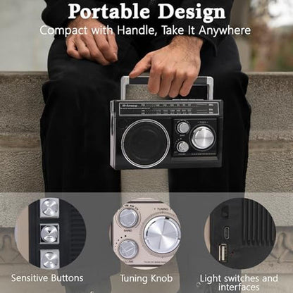 Portable Amazup: M-Amazup Radios Portable AM FM Retro – Packaging