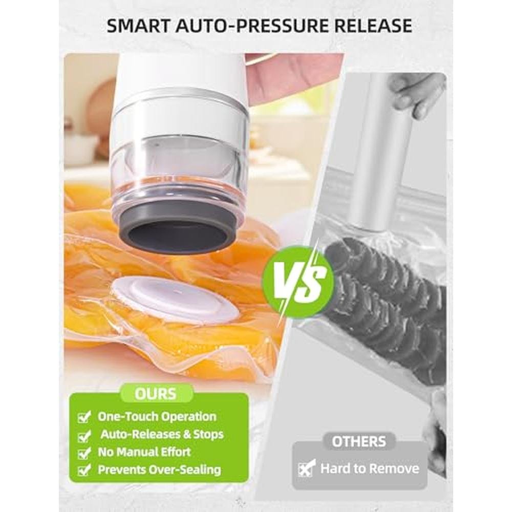 Vacuum Sealer: Premium Vacuum Sealer Machine with Auto-Stop – Side View