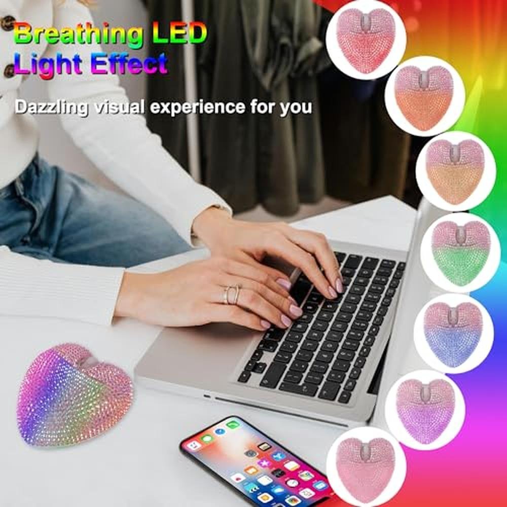 Premium Bluetooth Mouse: Wireless Cute Bling – Close-up Detail