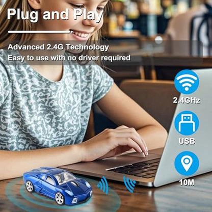 Wireless Car Mouse: Premium Wireless Computer Mouse – Close-up Detail