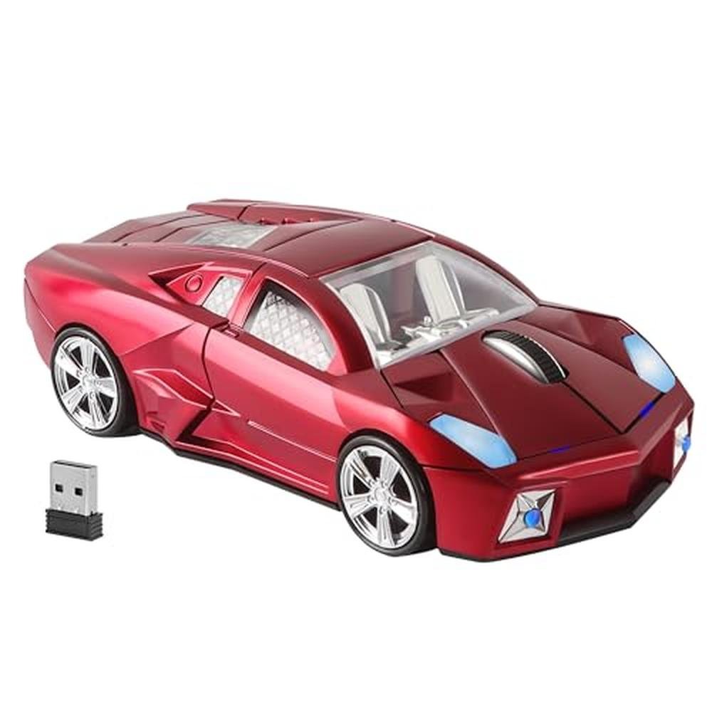 Premium Wireless Car Mouse with LED Light and 3 Buttons – Front View