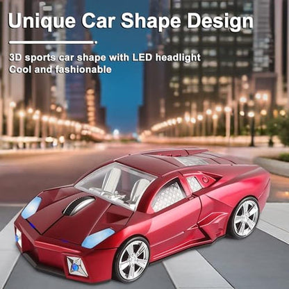Premium Wireless Car Mouse with LED Light and 3 Buttons – Side View