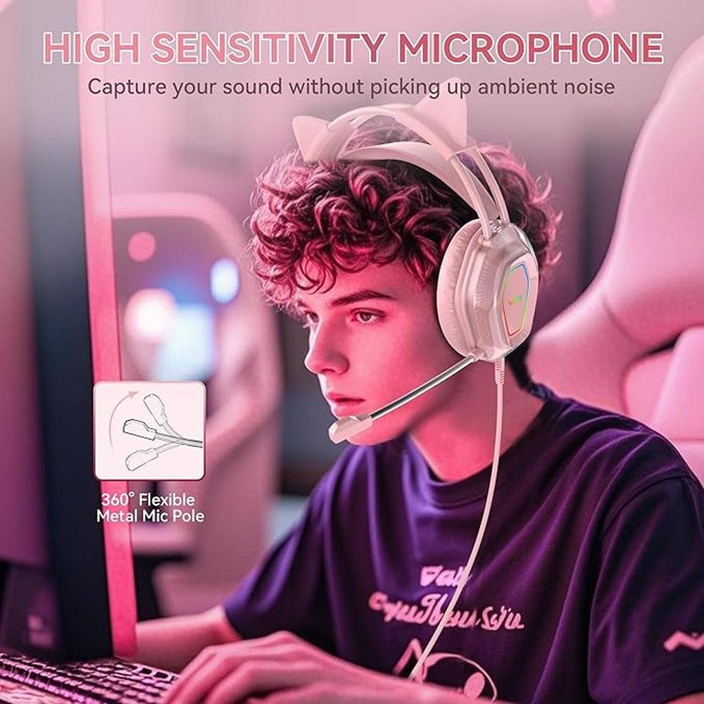 Wantek Cute Cat-Ear Gaming Headset – Packaging