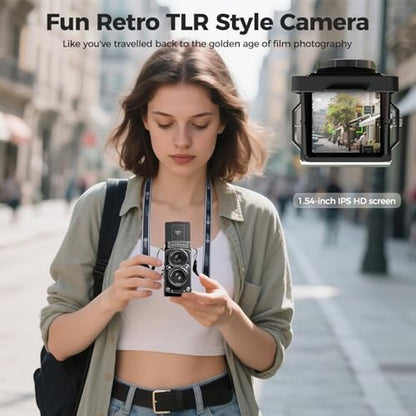 Camera Vintage Digital: Chuzhao Vintage Mini Digital Camera – Side View