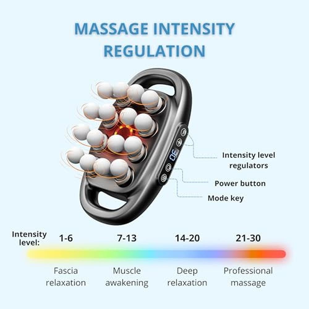 Neck Massager: LEVILO 16 Head Massage Gun Deep Tissue for – Close-up Detail