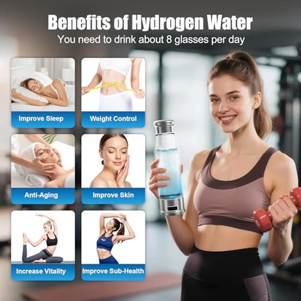 Water Hydrogen Generator: Hydrogen Water Bottle 5-Minute – Close-up Detail