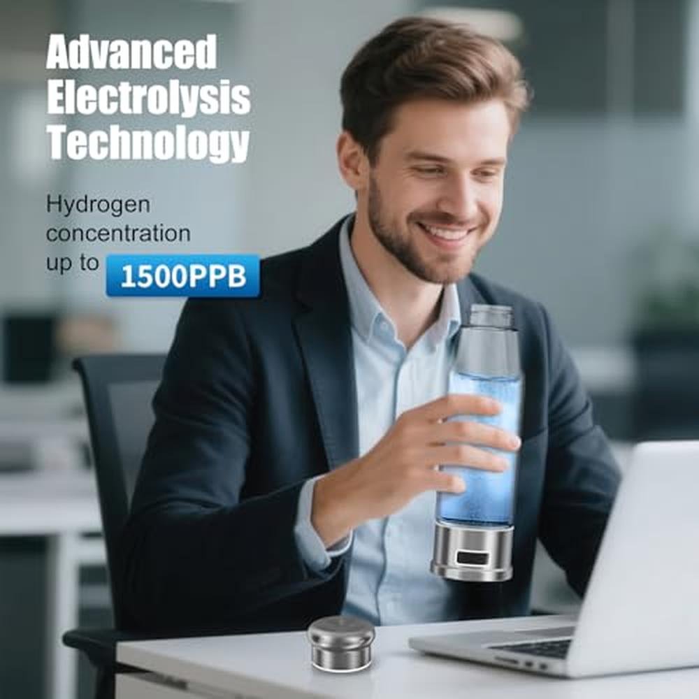 Water Hydrogen Generator: Hydrogen Water Bottle 5-Minute – In Use