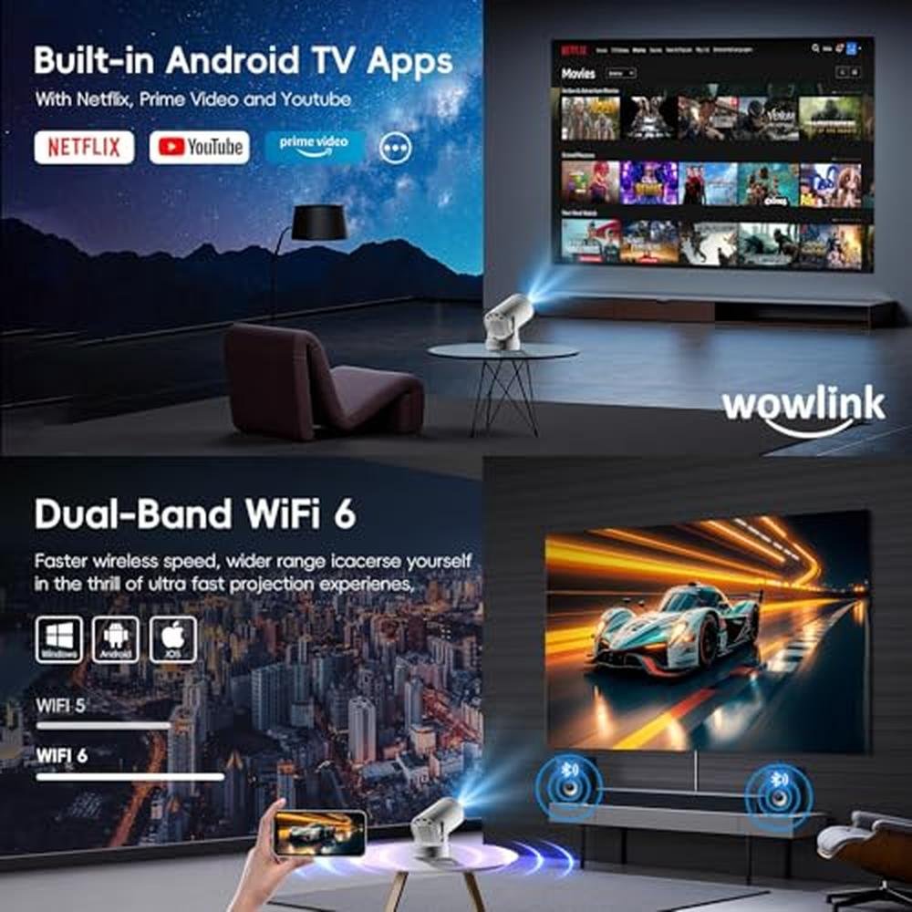 Projector Stick: 2025 Upgraded Mini Projector WiFi 6 – Close-up Detail