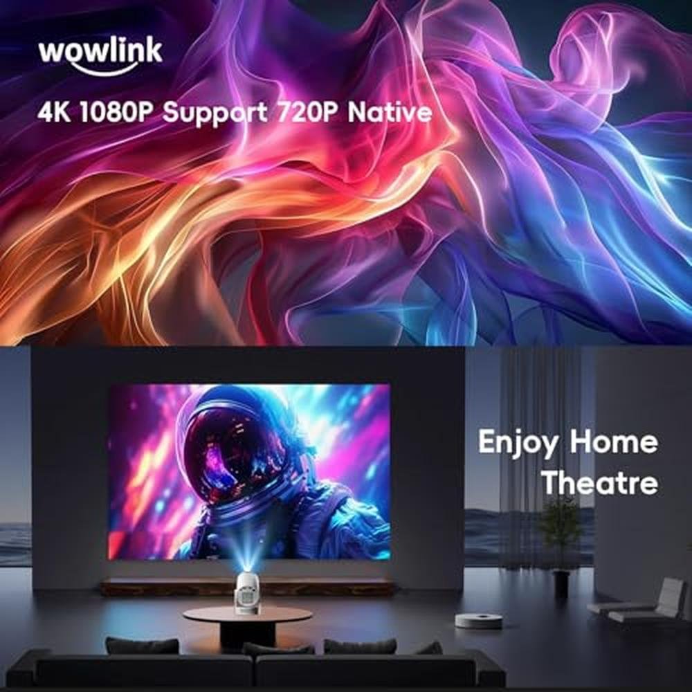 Projector Stick: 2025 Upgraded Mini Projector WiFi 6 – In Use