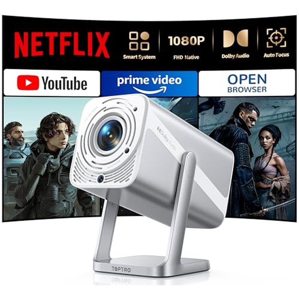 Auto Projector: TOPTRO TP1 Netflix-Licensed 4K Smart – Front View