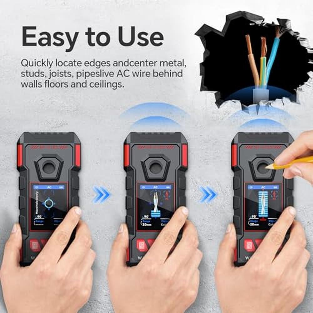 Stud Finder: GOTMEET Rechargeable Wall Scanner with – In Use