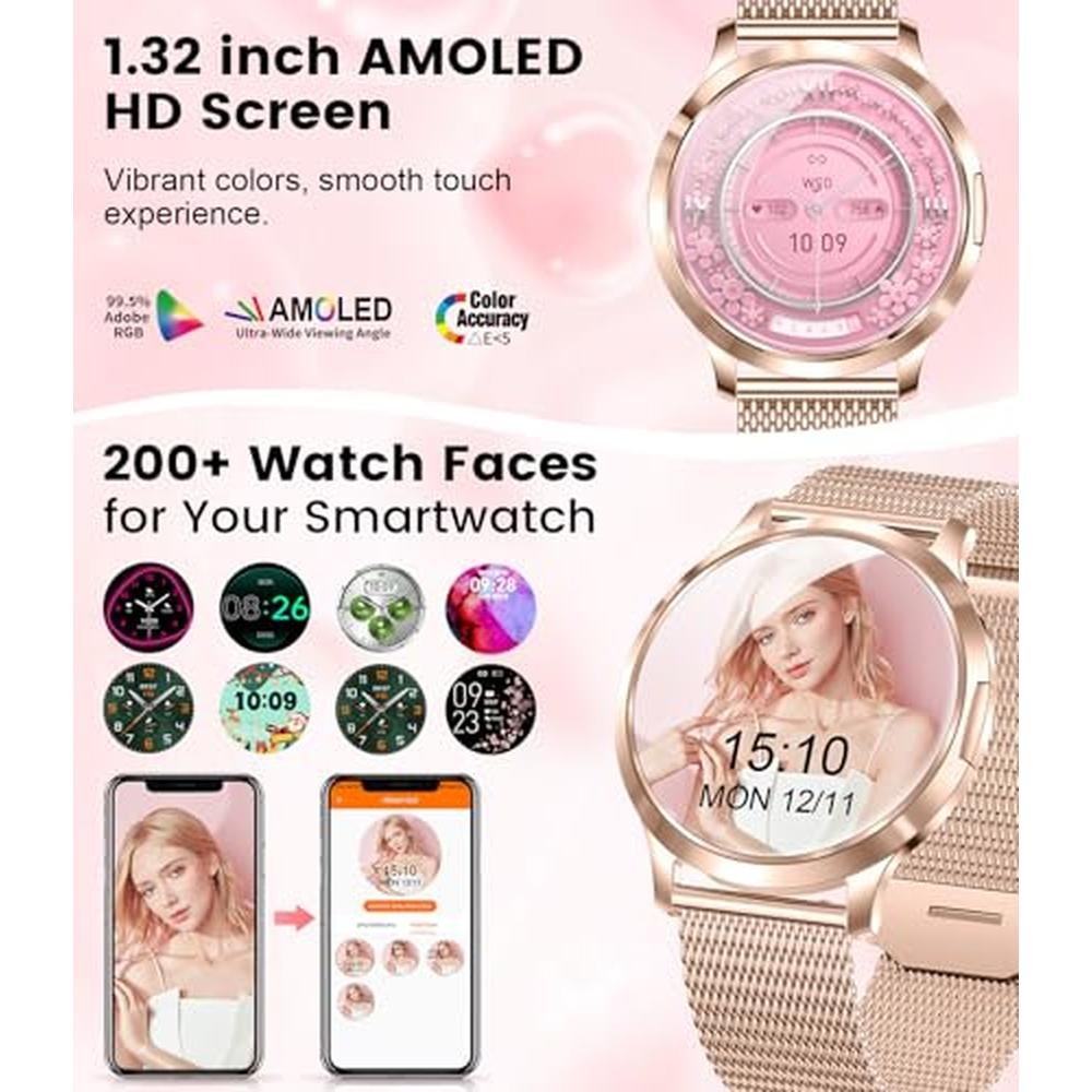Smart Watch: DREMAC 1.32'' Amoled Curved Display – Side View