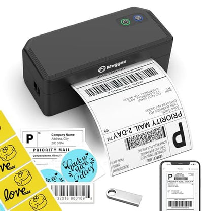 Label Printer: Mvgges Shipping Label Printer Bluetooth 4x6 – Front View