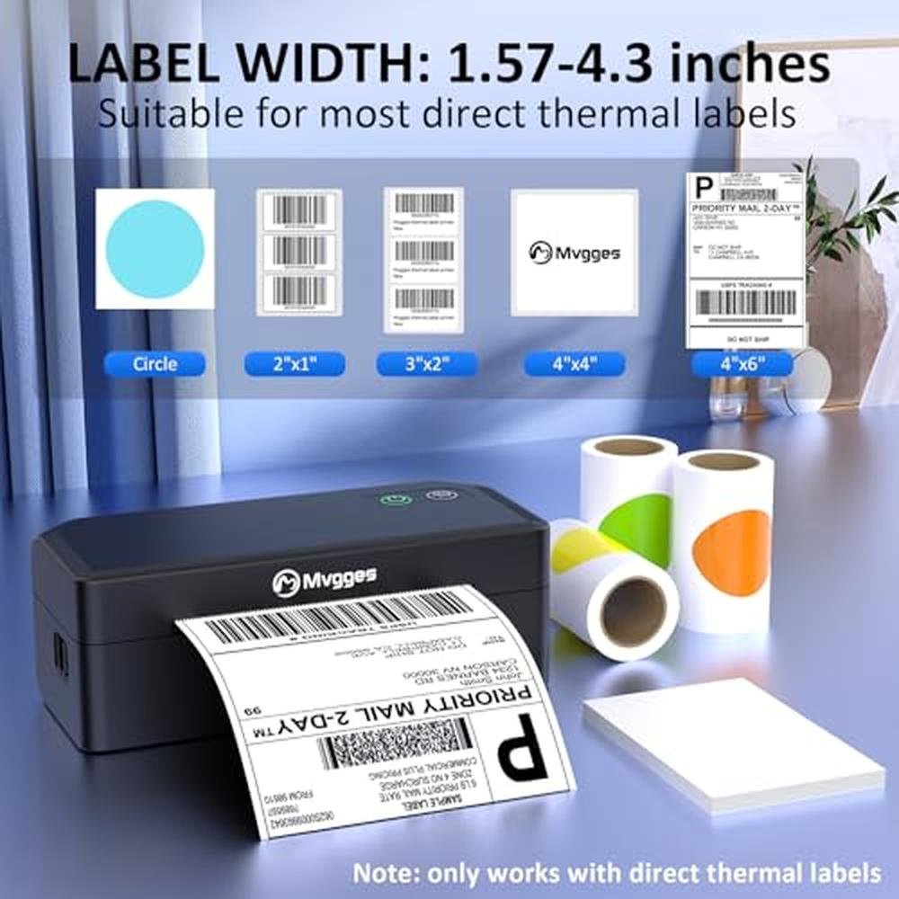 Label Printer: Mvgges Shipping Label Printer Bluetooth 4x6 – In Use