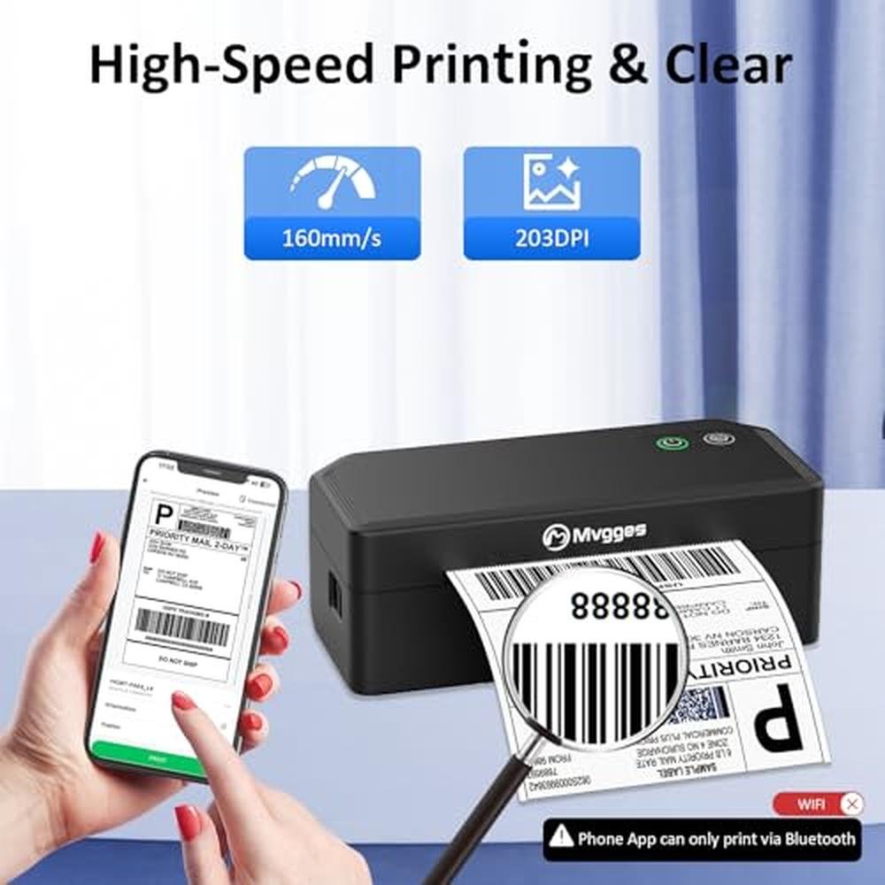 Label Printer: Mvgges Shipping Label Printer Bluetooth 4x6 – Packaging