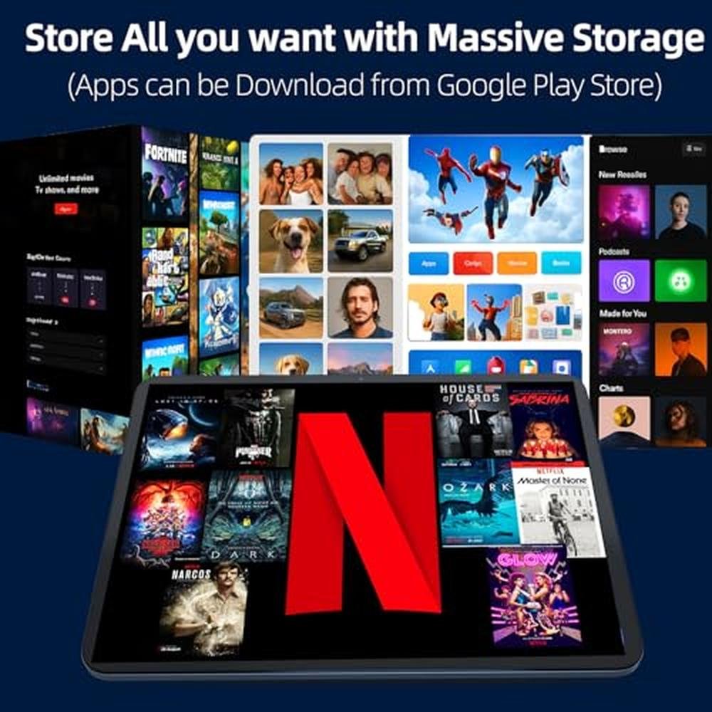 Tablet Android: 11-inch Android 14 Tablet with Octa-core – Close-up Detail