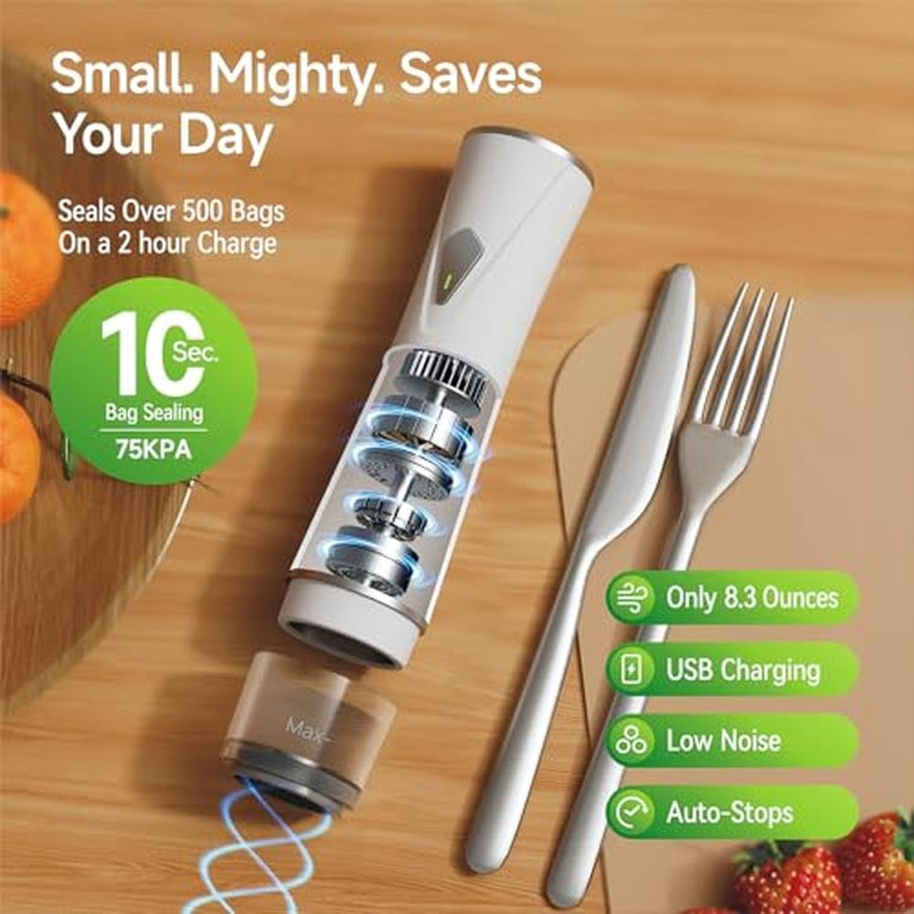 Vacuum Sealer: Fiyxlop Handheld Premium Vacuum Sealer for – Close-up Detail