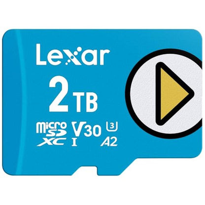 Lexar 2TB: Lexar Play Blue Micro SD Card UHS-I C10 U3 V30 – Front View