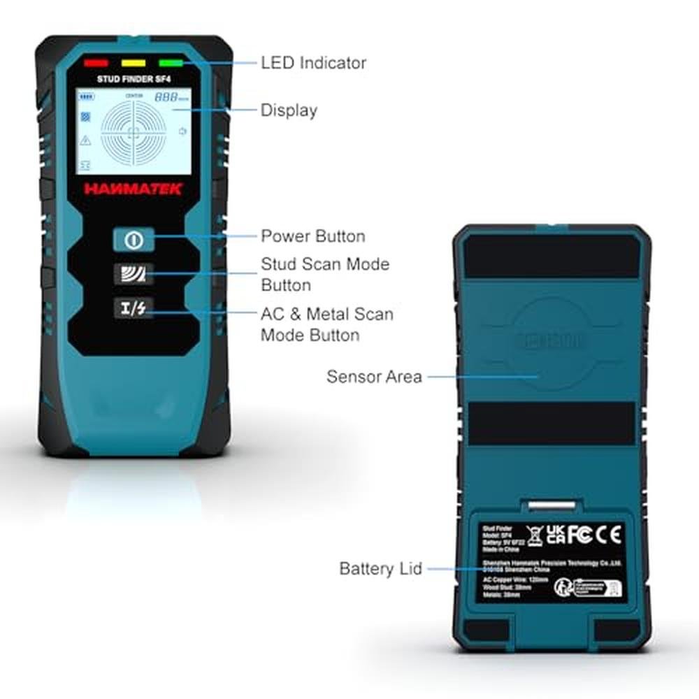 Stud Finder: HANMATEK 5-in-1 Multifunction Wall Scanner – Close-up Detail