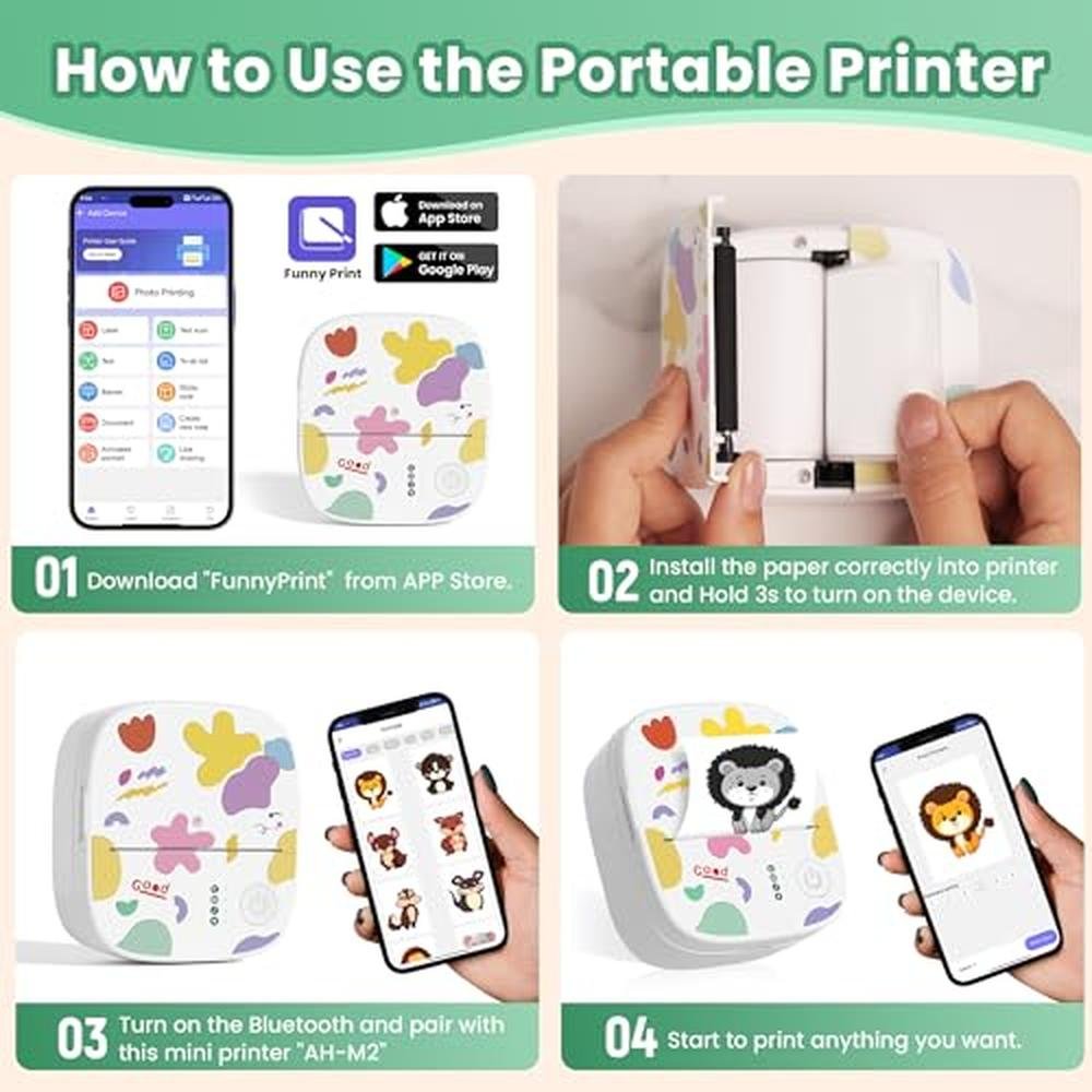 Printer Xengro: XenGro Mini Portable Sticker Printer – Close-up Detail
