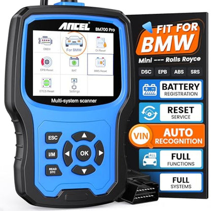 BMW Scanner: ANCEL BM700 PRO Advanced OBD2 Scanner Tool – Front View