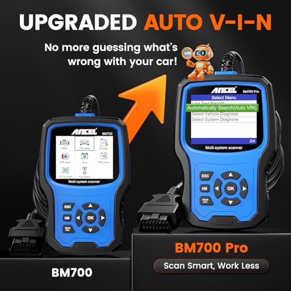 BMW Scanner: ANCEL BM700 PRO Advanced OBD2 Scanner Tool – Side View