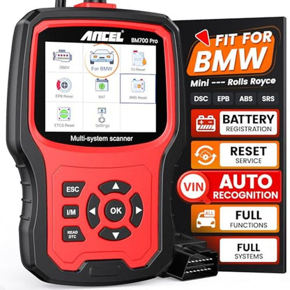 BMW Scanner: ANCEL BM700 PRO Fit for BMW Battery – Front View