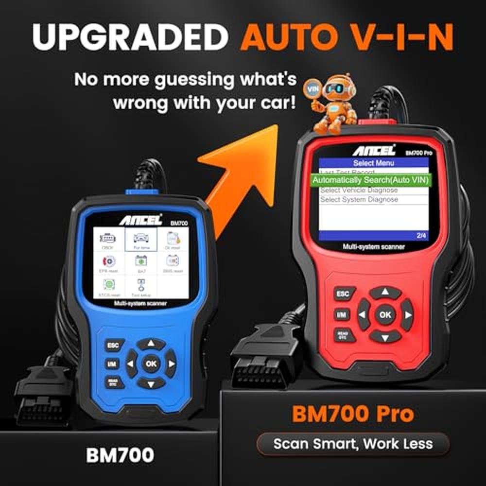 BMW Scanner: ANCEL BM700 PRO Fit for BMW Battery – Side View