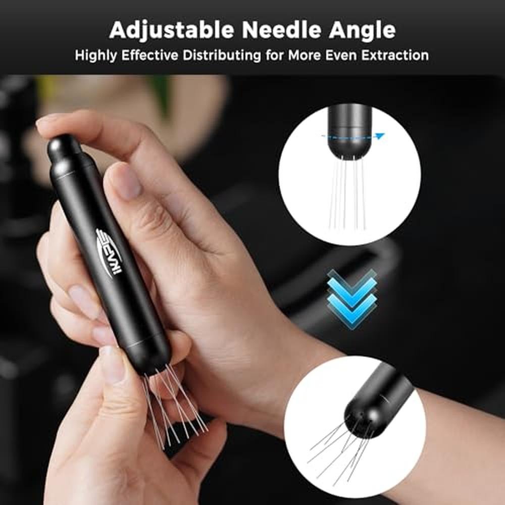 Premium Coffee Tools: IKAPE Retractable Coffee WDT Tool – Side View