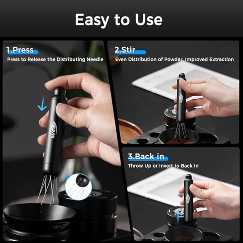 Premium Coffee Tools: IKAPE Retractable Coffee WDT Tool – In Use