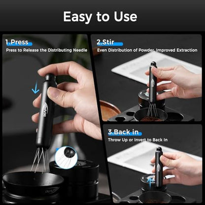 Premium Coffee Tools: IKAPE Retractable Coffee WDT Tool – In Use