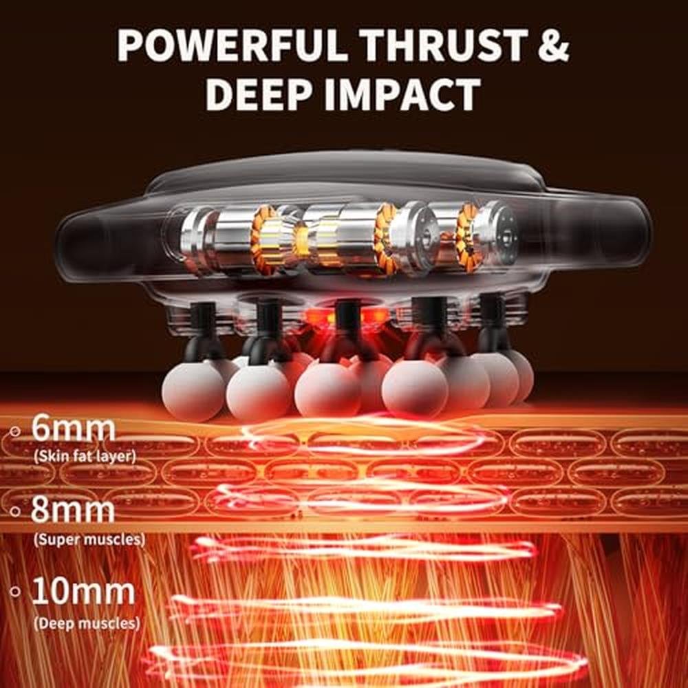 Massage Gun: VTT 16-Head Deep Tissue Percussion Massager – Side View